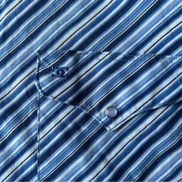 Vintage DC Cowboy Equipment Striped Western Shirt - Picture 7 of 12